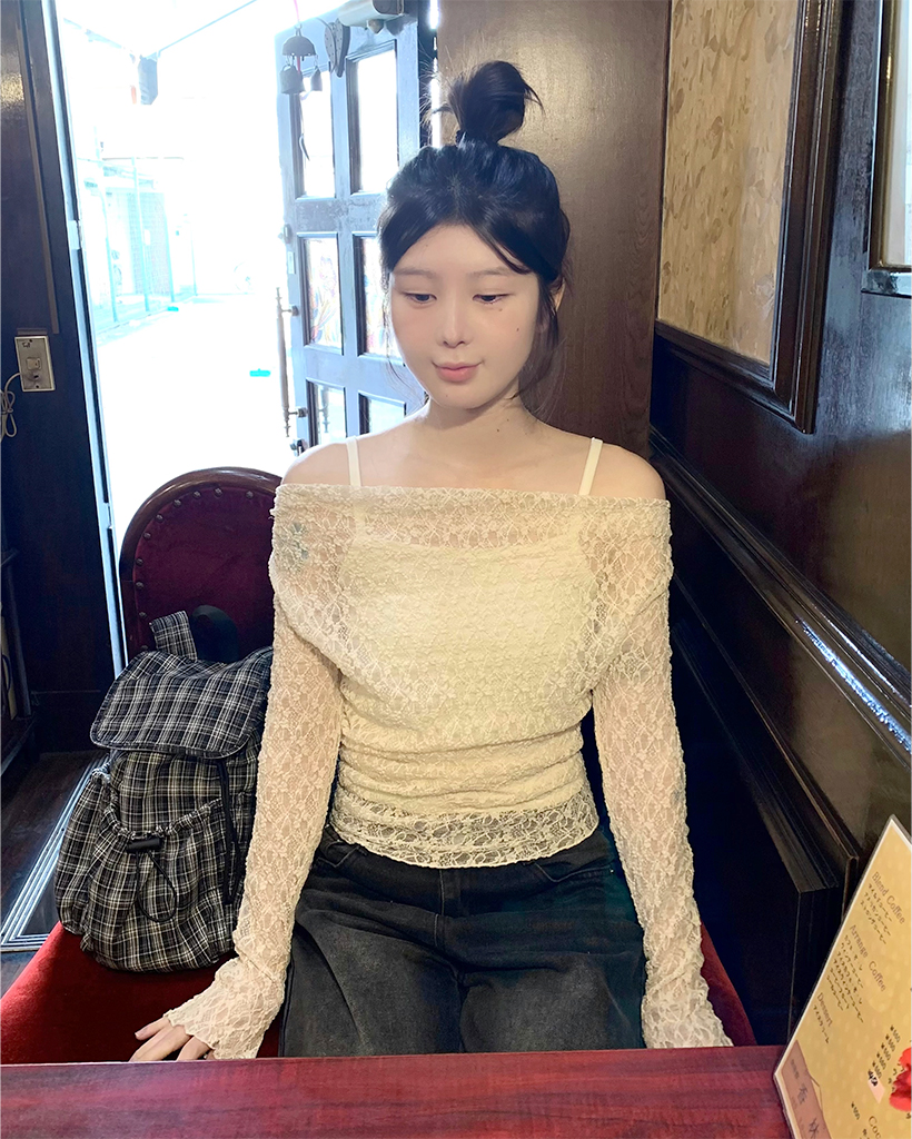 ノースリーブ＆レース長袖Tシャツセット