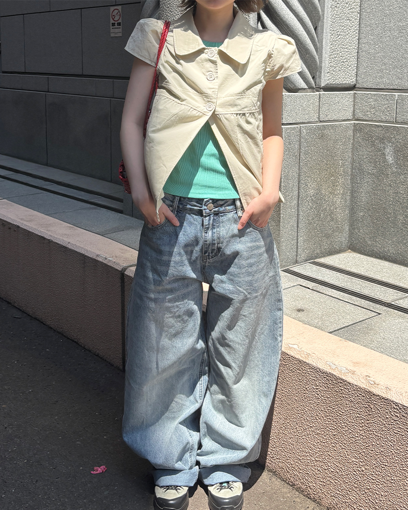 ベーシックワイドデニムパンツ