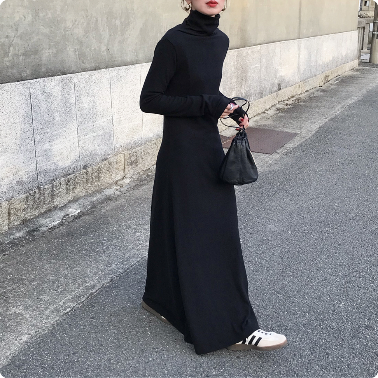 ハイネックニットロングワンピース | ファッション通販サイト NUGU