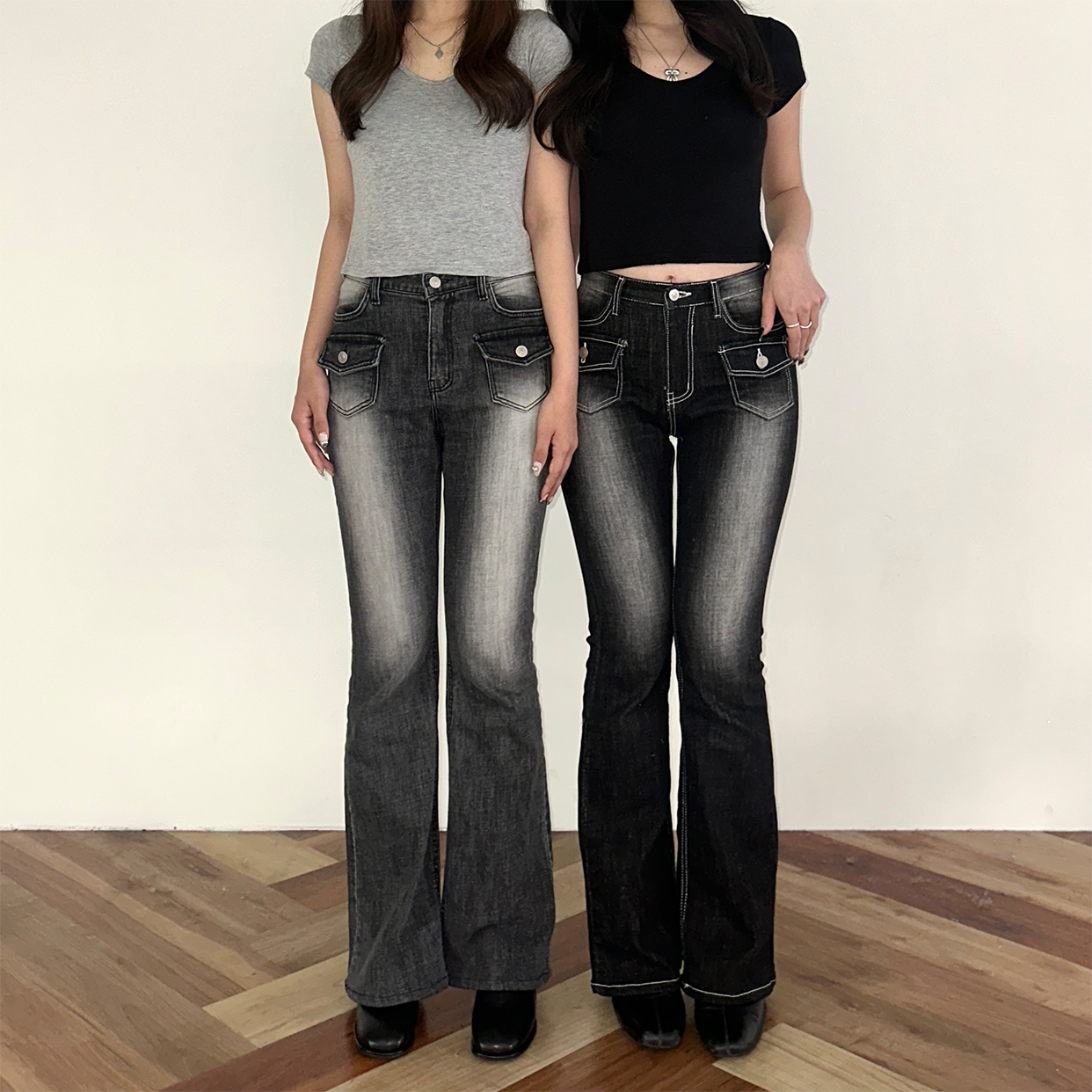 16回再販](ORIGINAL) フロントポケットブーツカットデニムパンツ