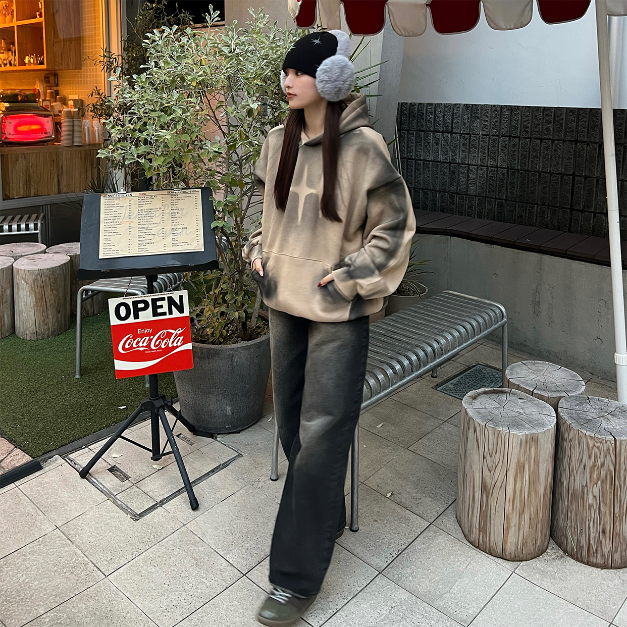 Vermo ヴィンテージウォッシュ　ワイドパンツ Sサイズ ウォッシュドワイドデニムパンツ | ファッション通販サイト NUGU