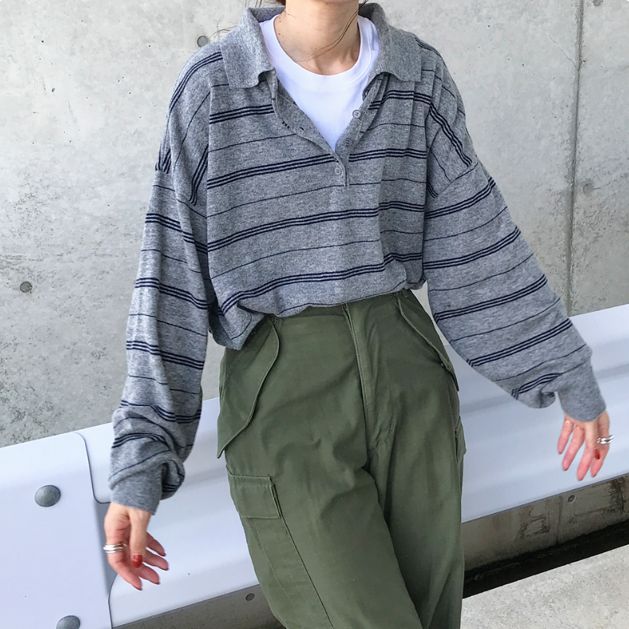 ボーダーカラーニット | ファッション通販サイト NUGU