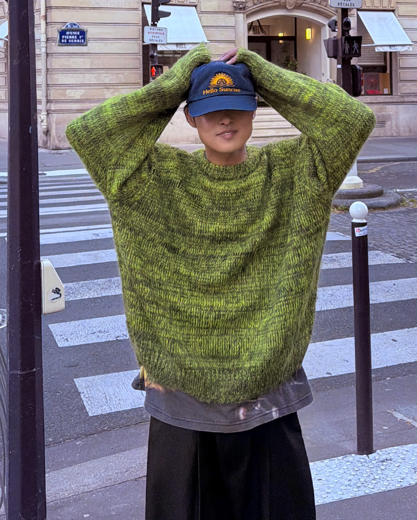 マルチカラーミックスニットプルオーバー