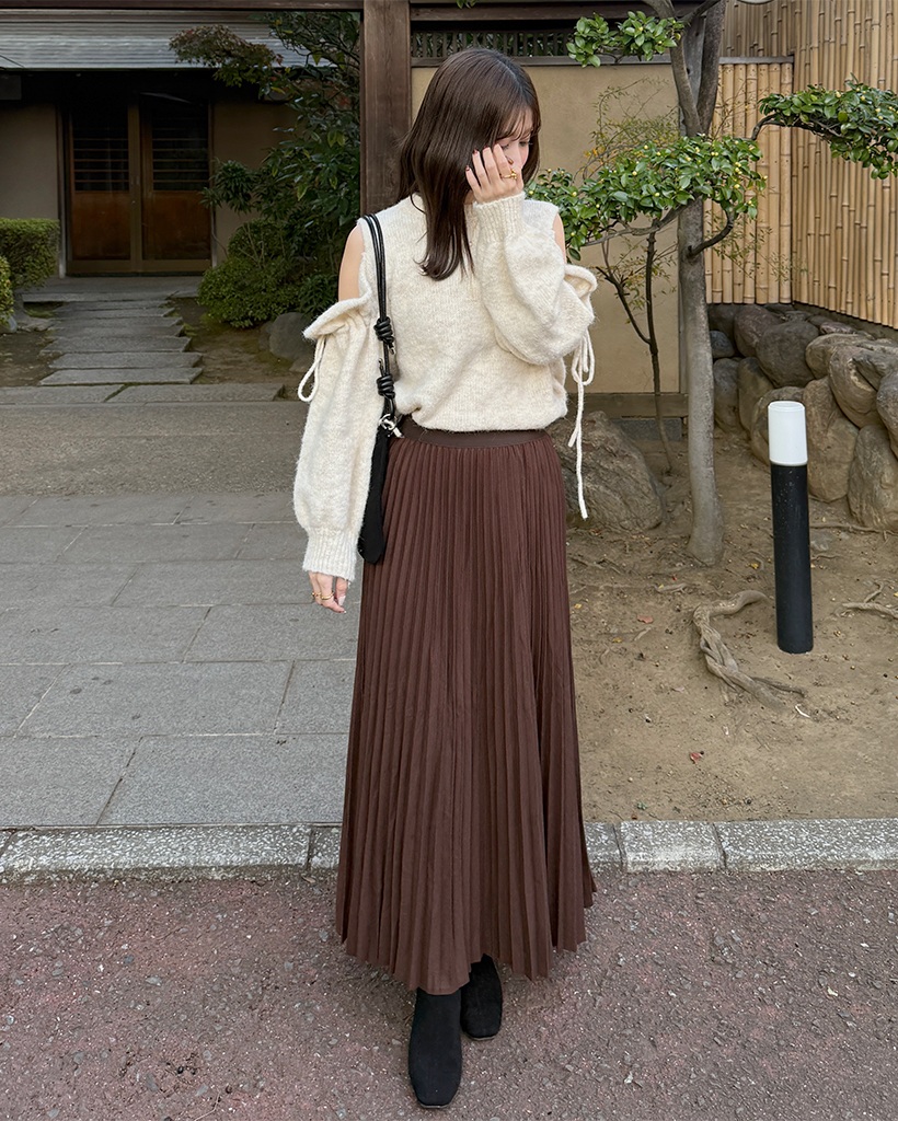 ウールプリーツロングスカート | ファッション通販サイト NUGU