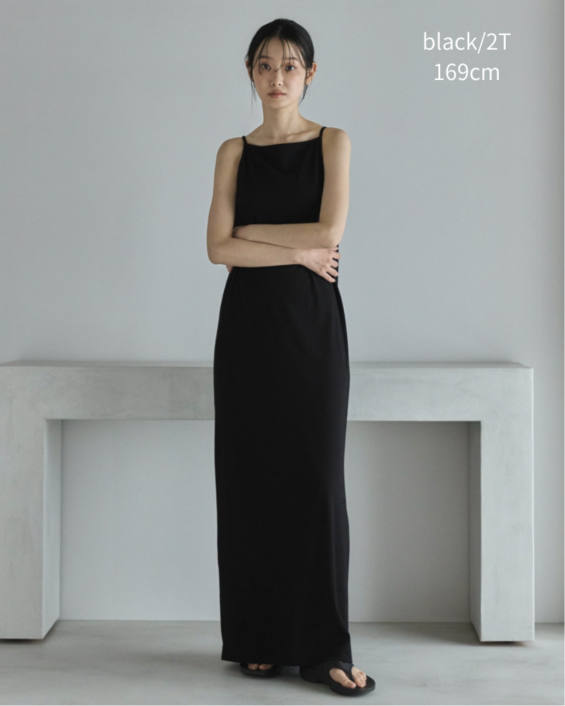 【TALL/2Tサイズあり】カットリブキャミワンピース