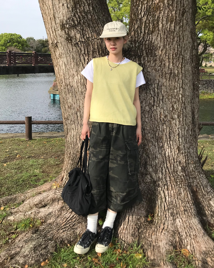 カモフラージュスバミューダパンツ