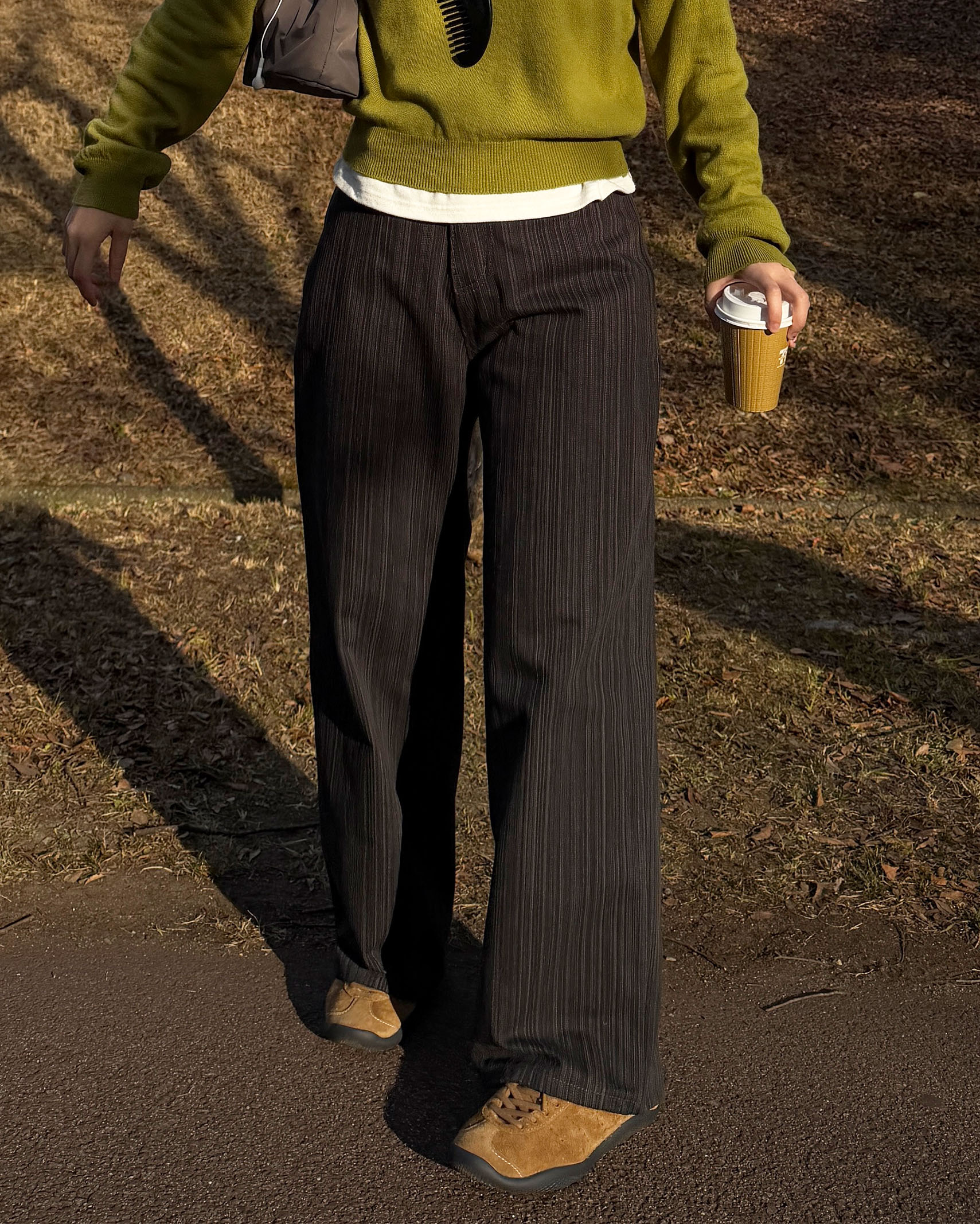 ストライプデニムパンツ