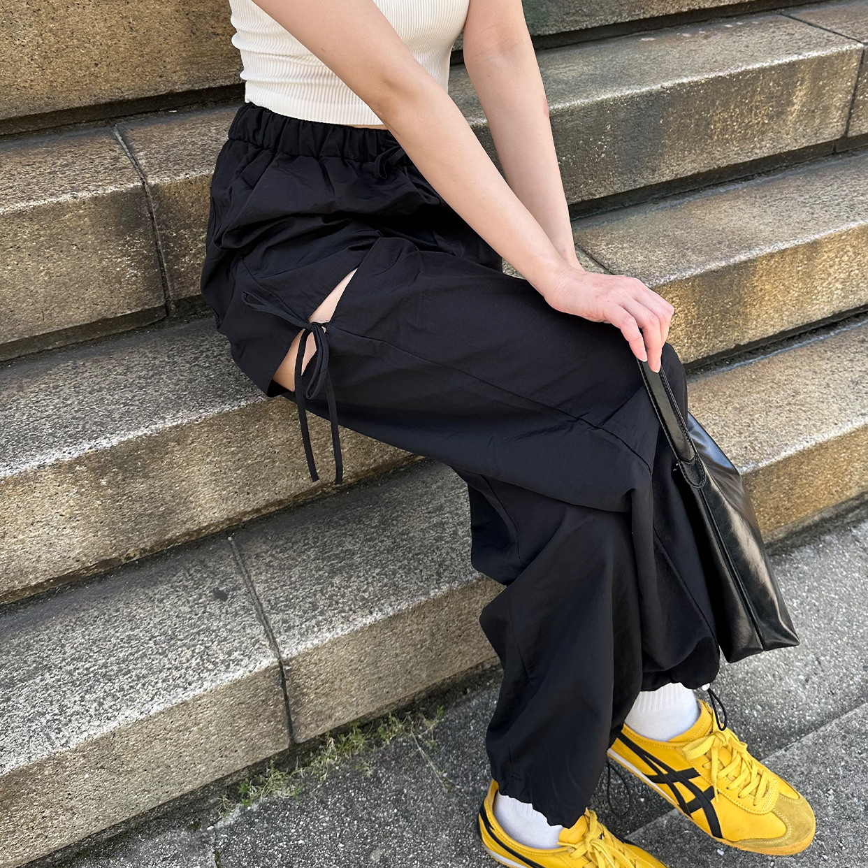 リボンサイドカットパンツ | ファッション通販サイト NUGU