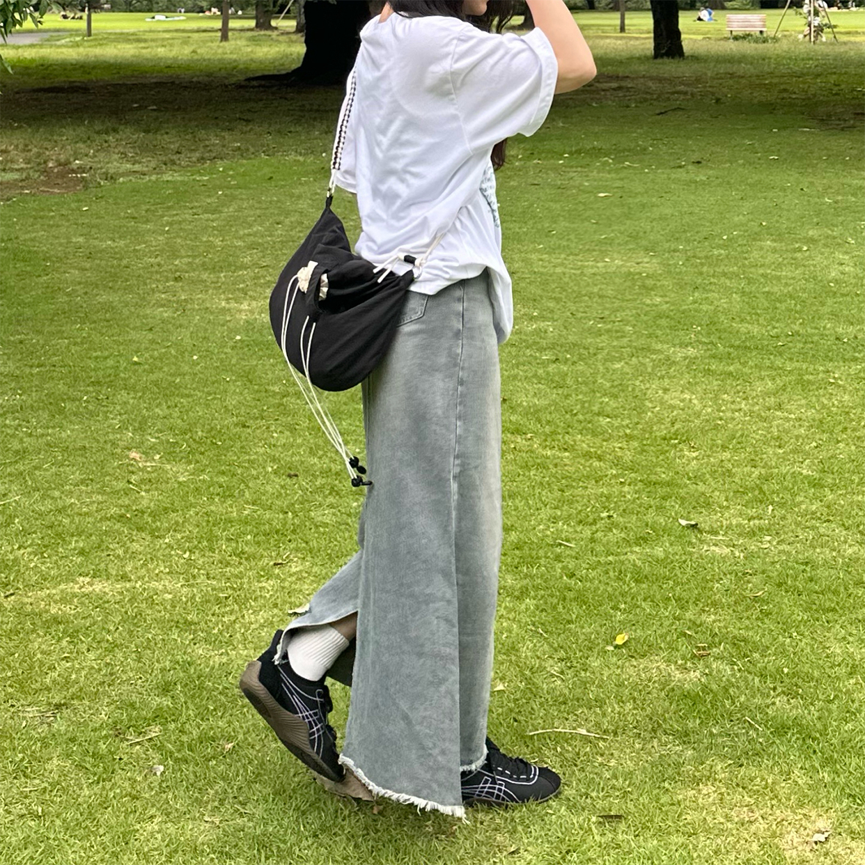 【UNKNOWN PLANET】デニム ロング スカート セール】long denim skirt / ロングデニムスカート（デニム