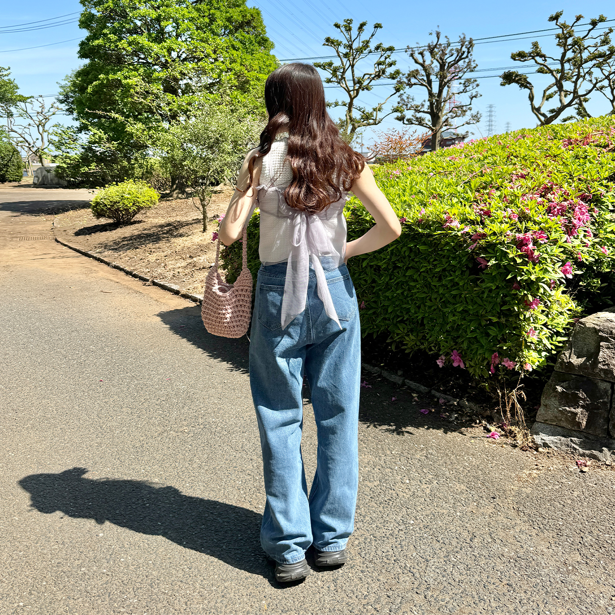 リボンデニムパンツ | ファッション通販サイト NUGU