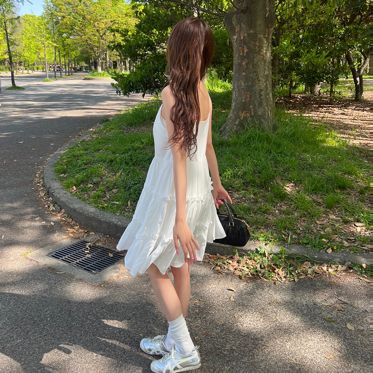 CHICWISH★フリルティアード刺繍キャミワンピース☆ FREAK'S STORE/ピーチ起毛 フリルティアード キャミワンピース