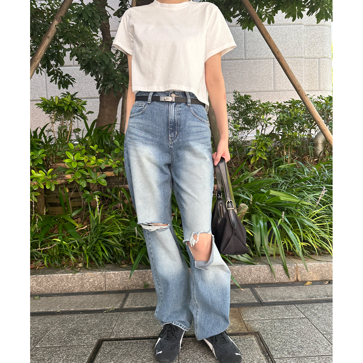 Nail Polish クロップド Tシャツ ホワイト の ウィメンズ Balenciaga Nail Polish クロップド T