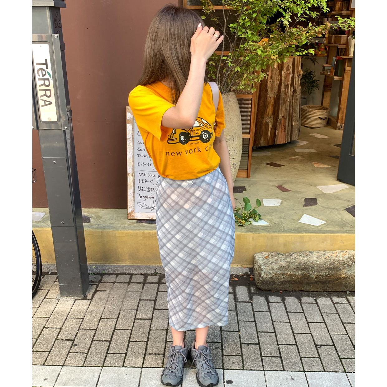 ラブリートーンオントーンチェックスカート | ファッション通販サイト NUGU 