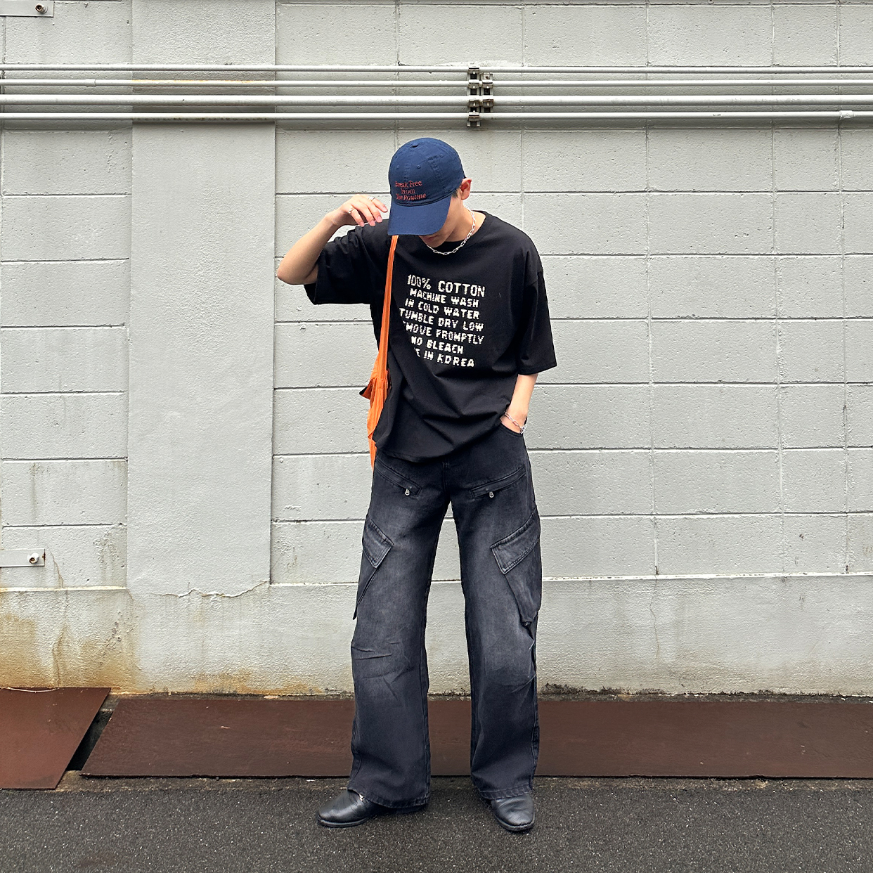 ツーポケットユニークワイドデニムパンツ | ファッション通販