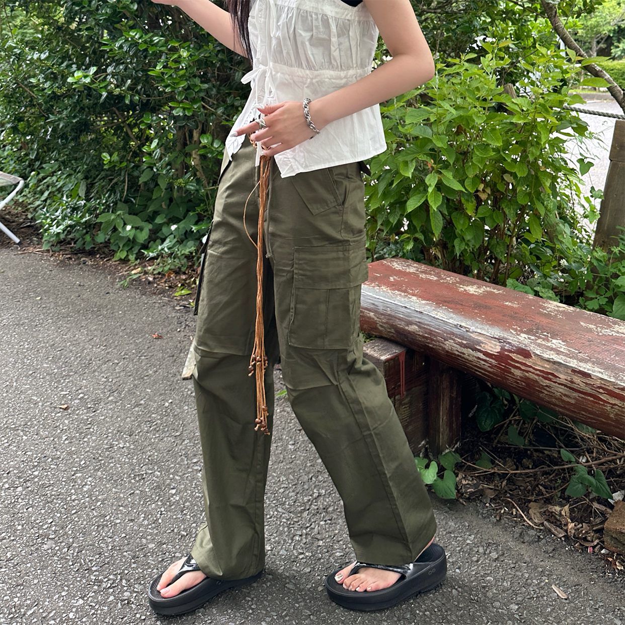 ミリタリーカーキカーゴパンツ | ファッション通販サイト NUGU