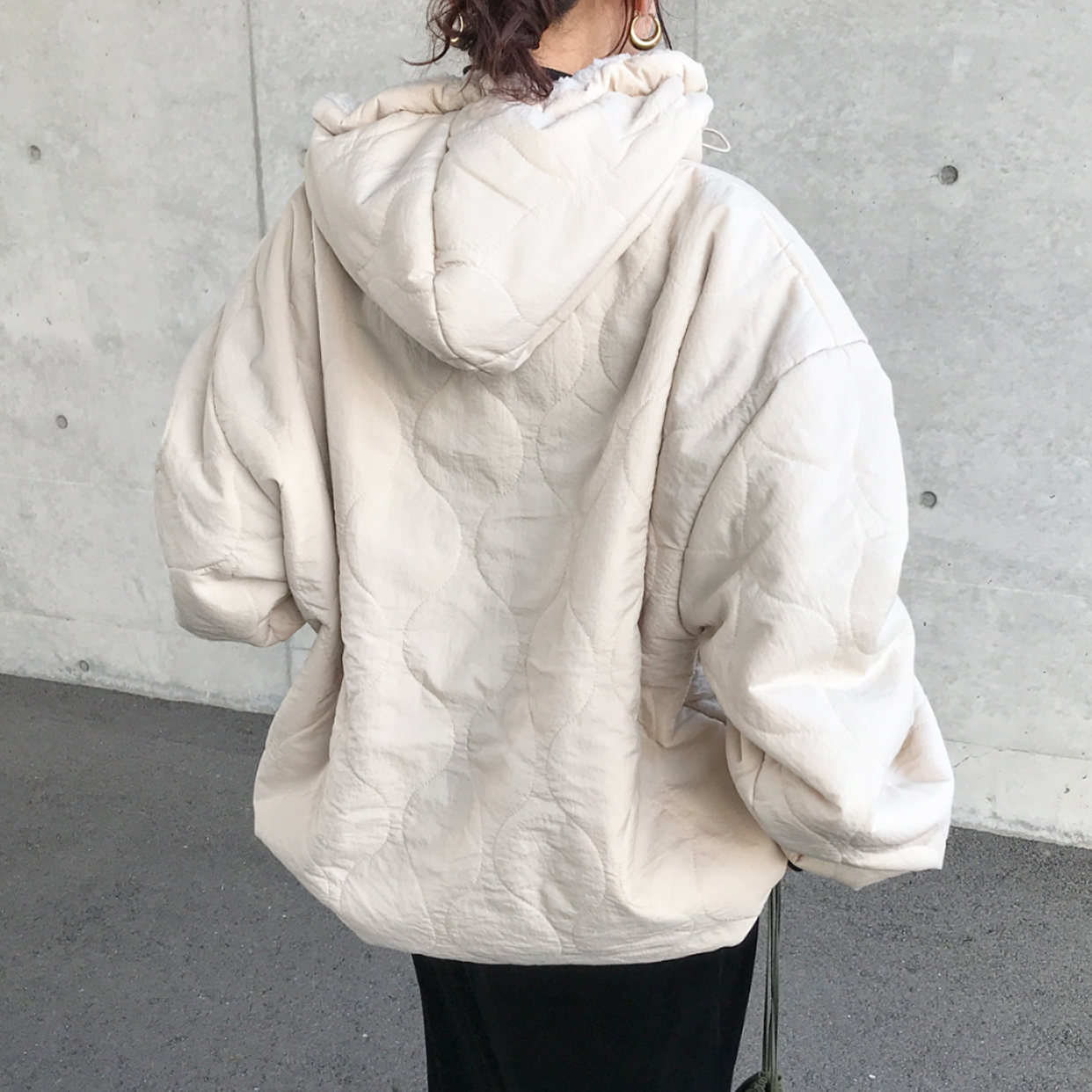 極美品✨ZARA フード付き キルティングアノラック モールグレー キルティングジャケット - レディース | ZARA 日本