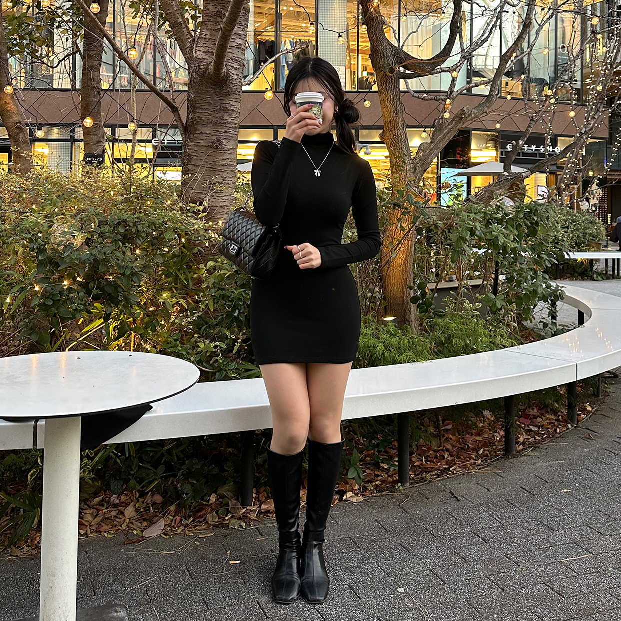 タートルネックミニタイトワンピース | ファッション通販サイト NUGU