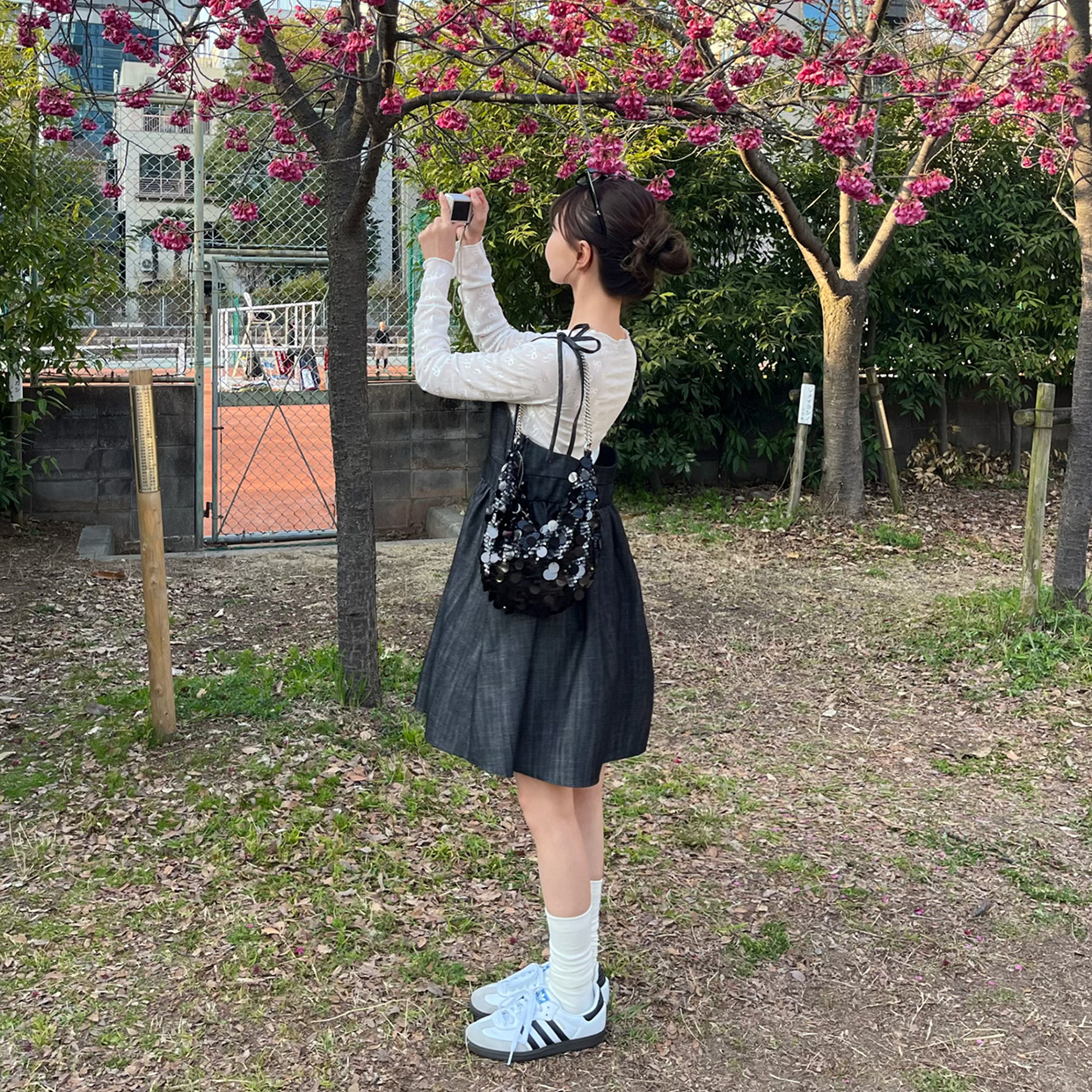 \\美品！一回のみ着用✨//Bandel ポロワンピース ブラック/ベージュ CENEA 薄手配色ラインポロニットワンピース【ペチスカートSET