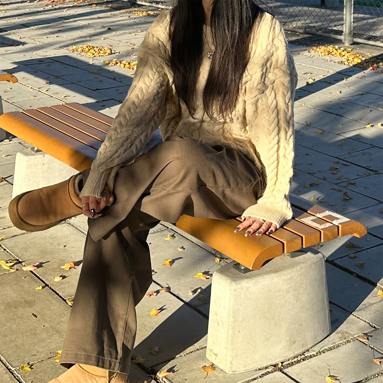 yk La favola コットンワイドパンツ ベージュ サイズ2 コットンワイドパンツ | ファッション通販サイト NUGU