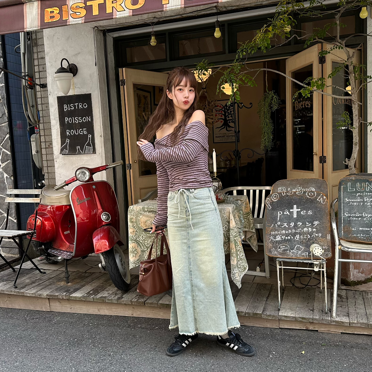 BEST 50]ボーダーオフショルダートップ | ファッション通販サイト NUGU