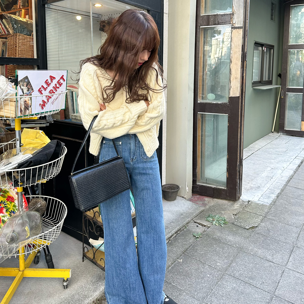 ENEU エヌー / ポケットフレアデニム フロントポケット/ ハンナミ 韓国