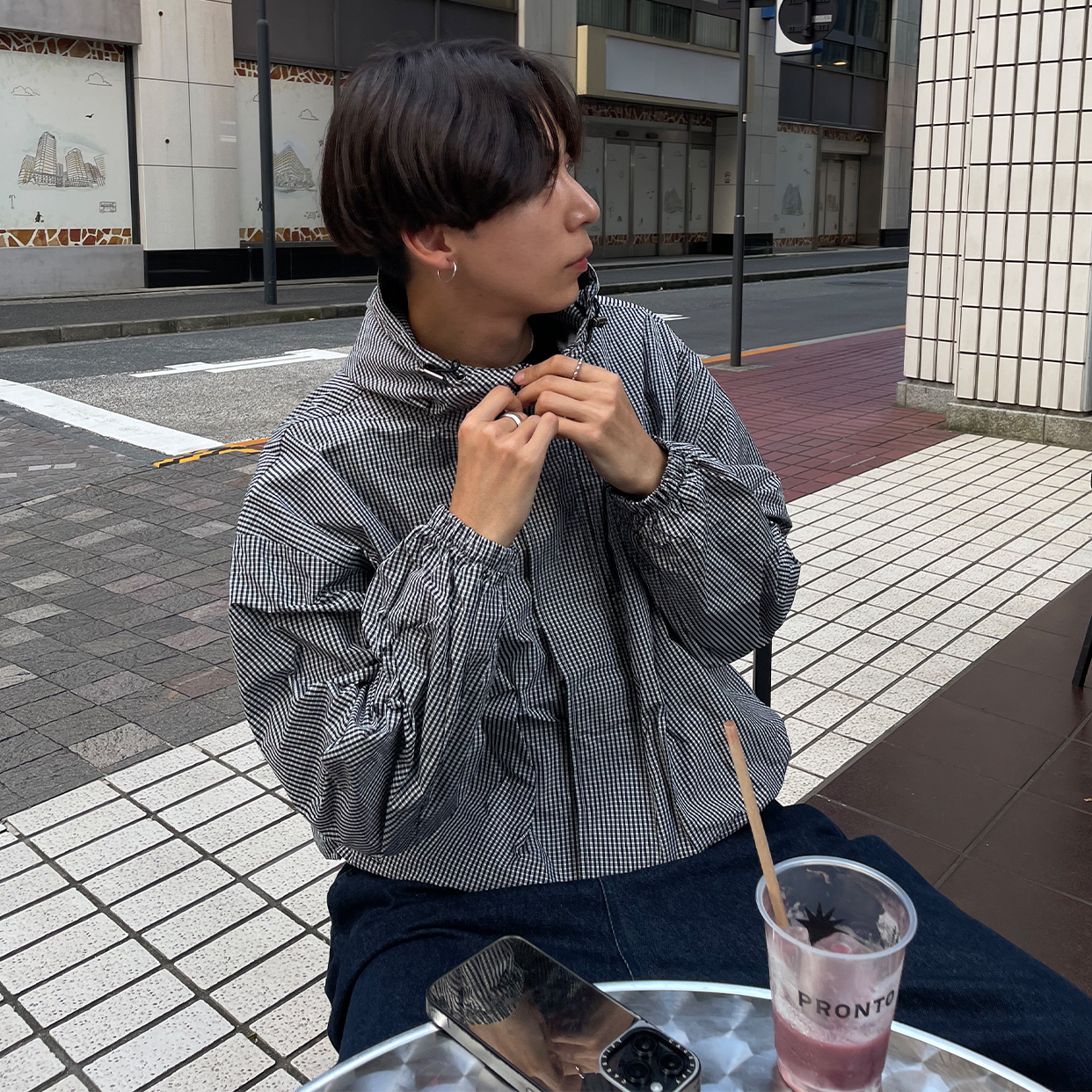 00s unknown チェックマウンテンパーカー city ゴープコア ハイネックゴープコアマウンテンパーカー | ファッション通販