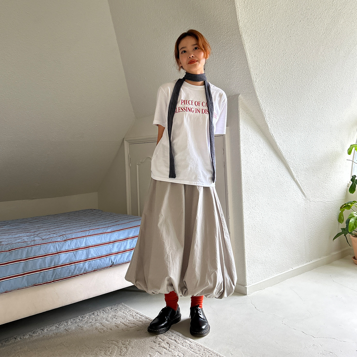 レイヤードニットスカーフ | ファッション通販サイト NUGU