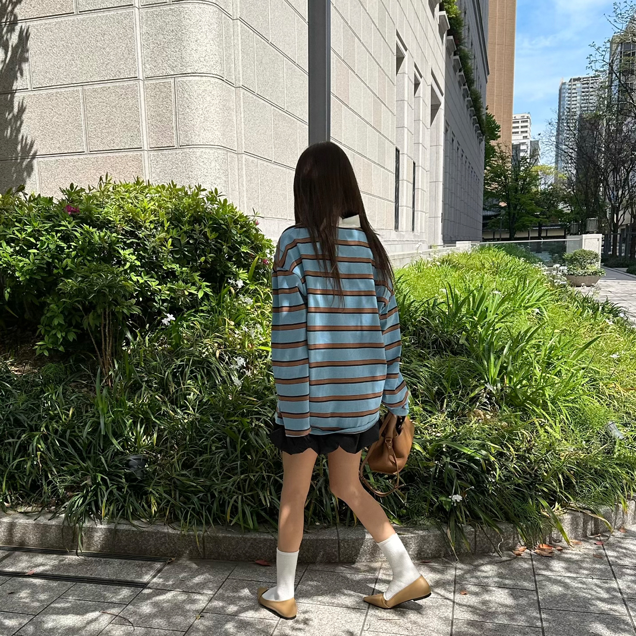 ボーダーカラーロンT | ファッション通販サイト NUGU