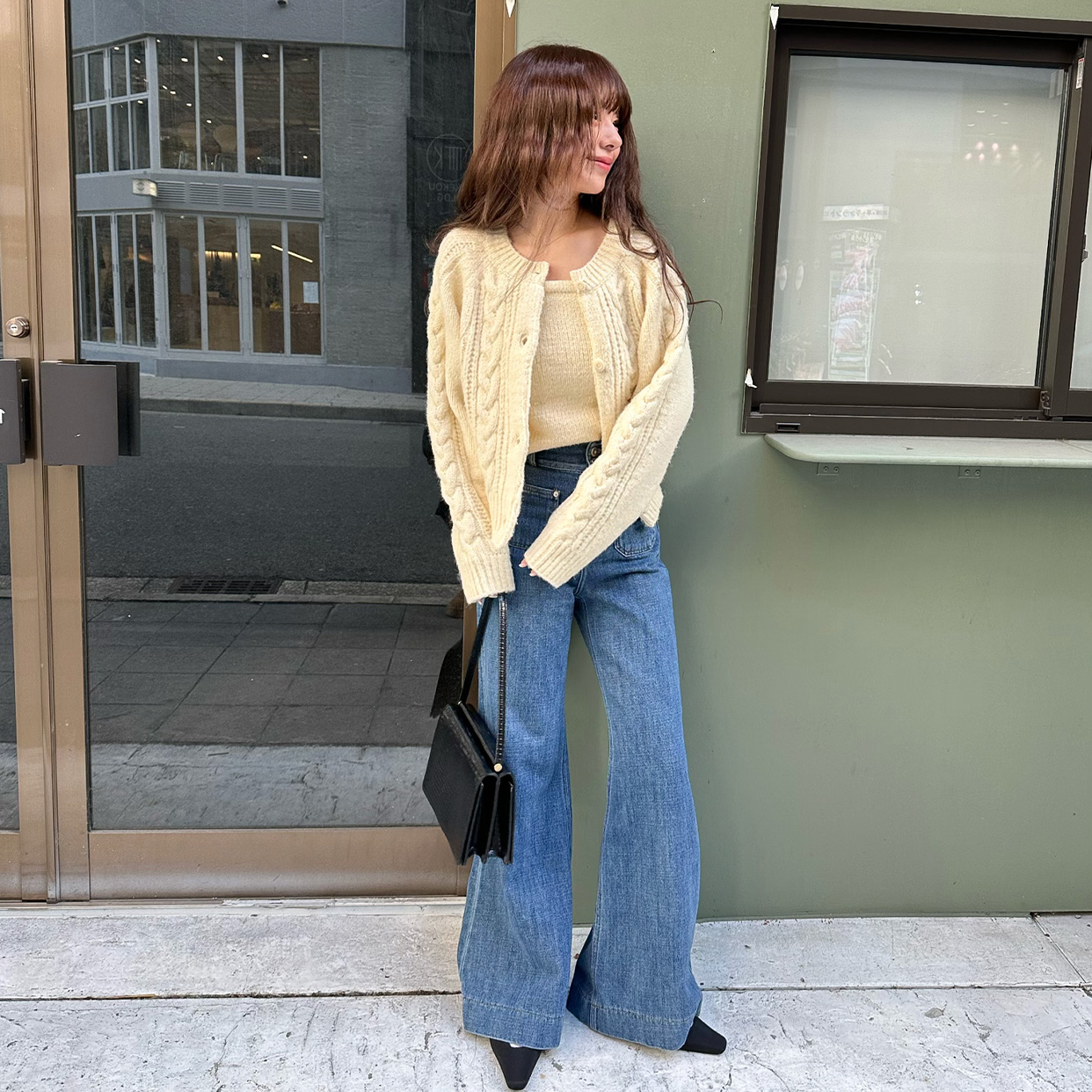 ENEU エヌー / ポケットフレアデニム フロントポケット/ ハンナミ 韓国