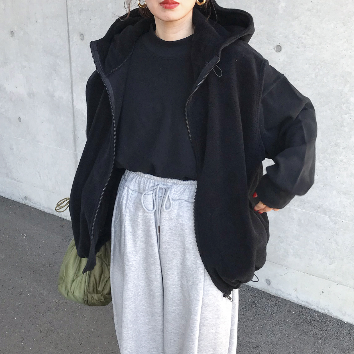 名作 JIEDA オーバーサイズ フリースベスト size free フリースジッパーベスト | ファッション通販サイト NUGU