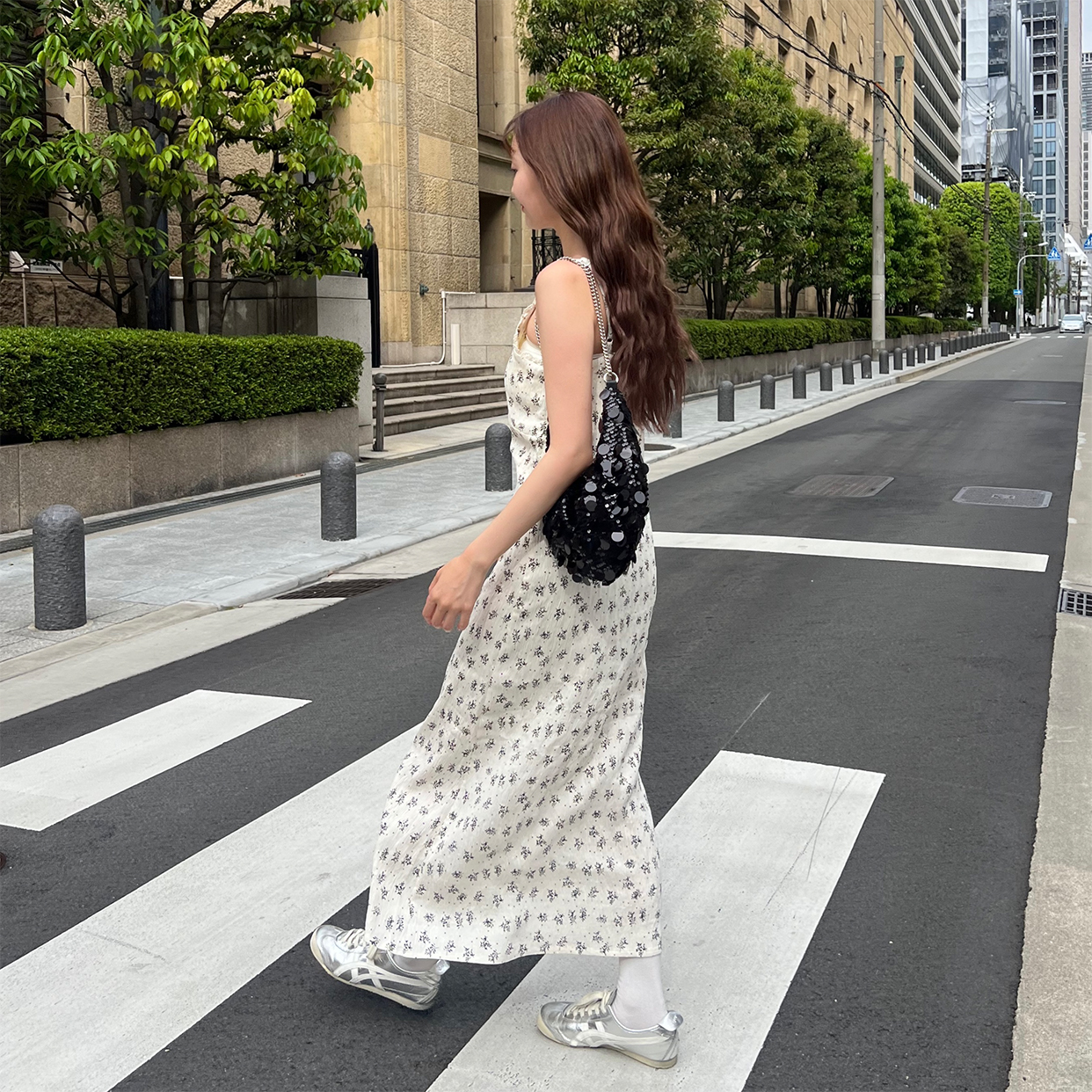 monoha ホワイト フラワーキャミワンピース monoha ホワイト フラワーキャミワンピース