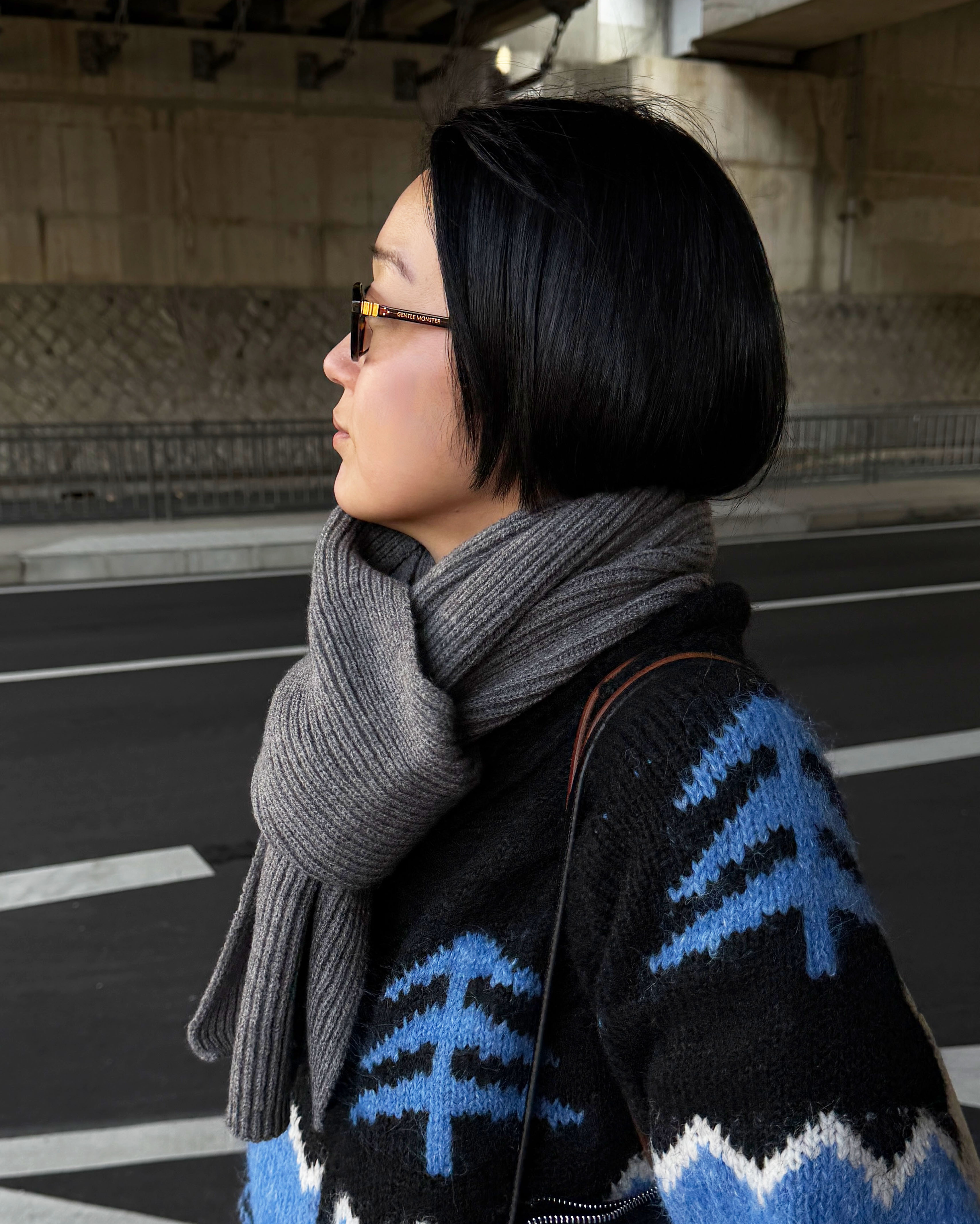 カラ―リブマフラー