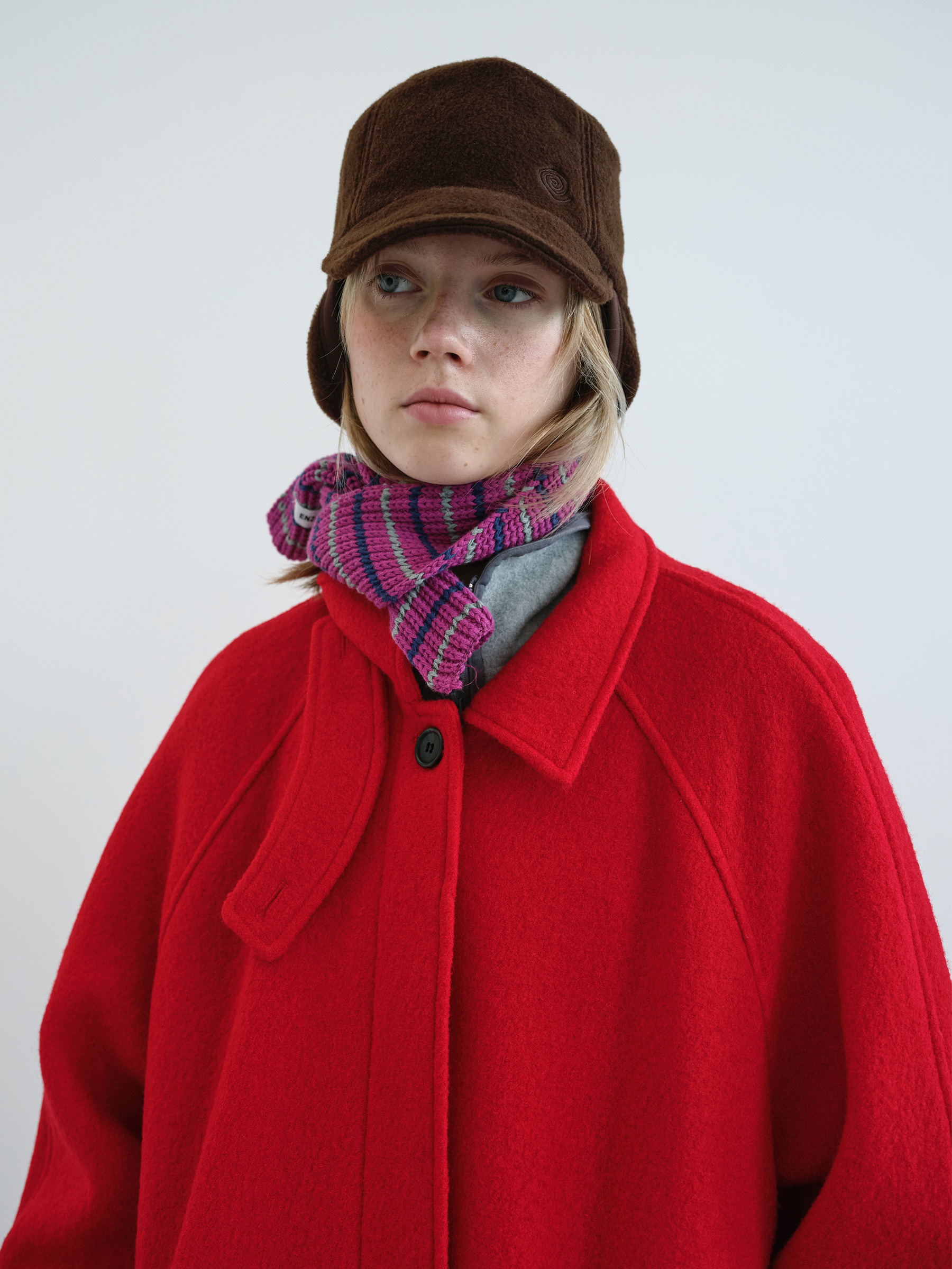 【購入特典】「1月初 予約配送」Striped Mini Muffler (Purple)