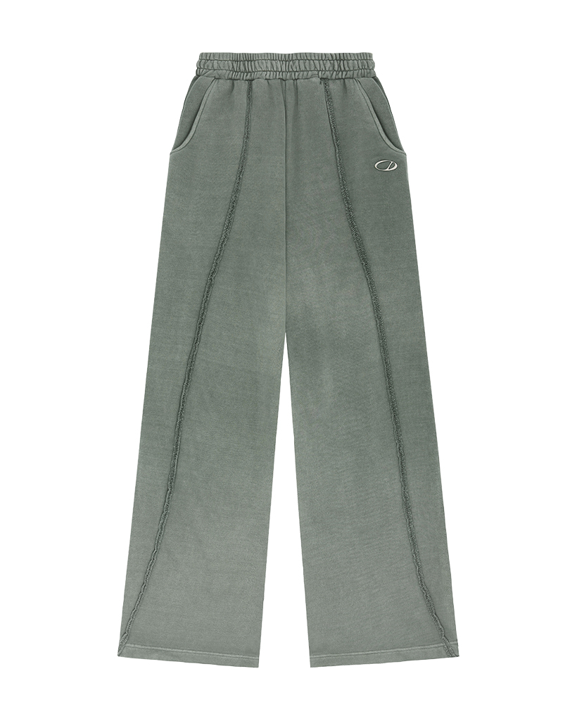Pigment Cut-Off String Wide Pants - khaki
