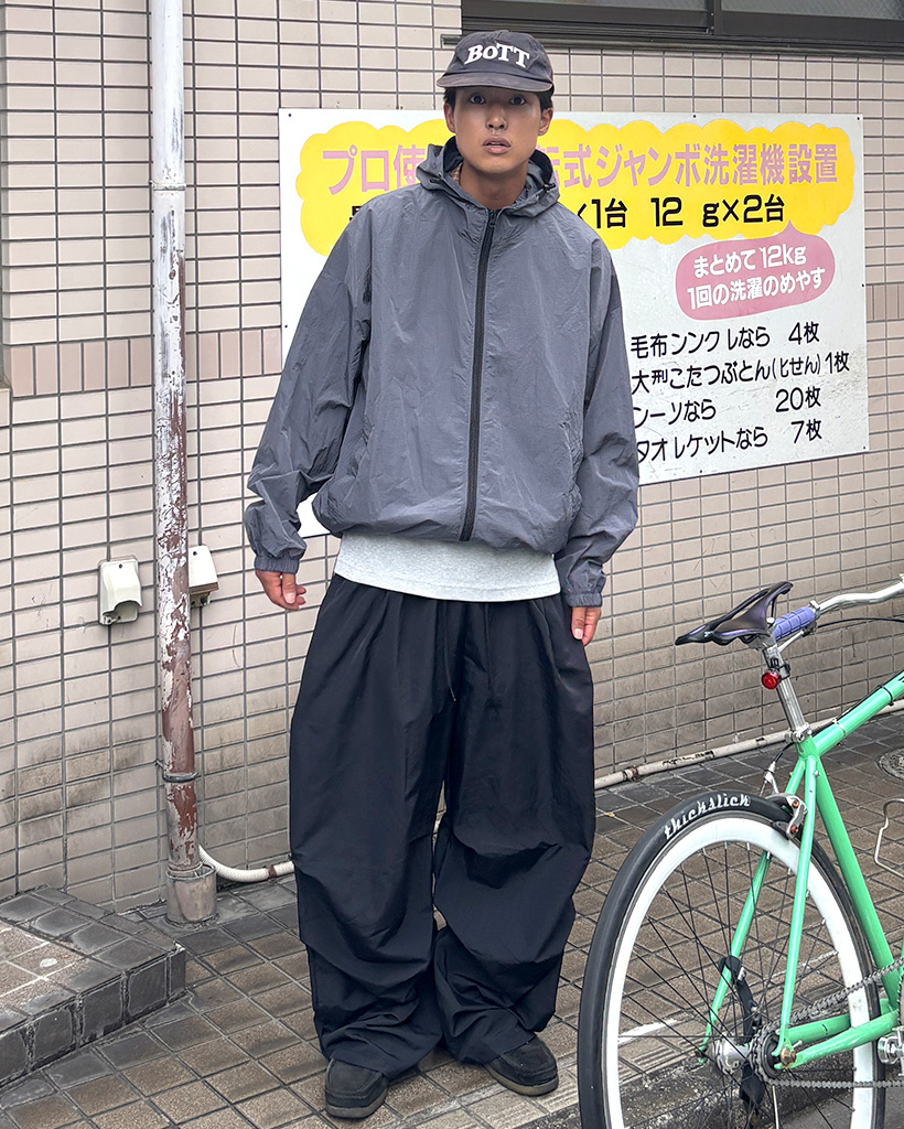 サイドタック スナップボタンパンツ