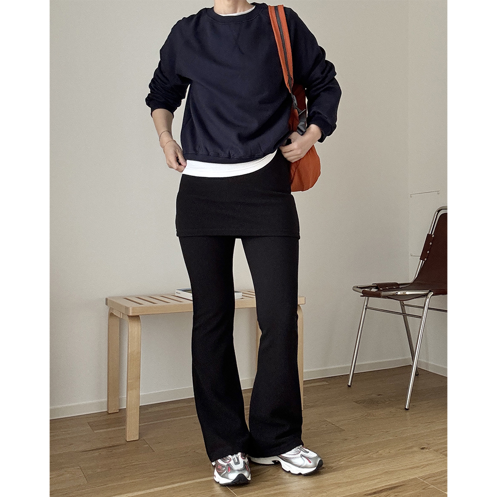 ラップブーツカットリブパンツ