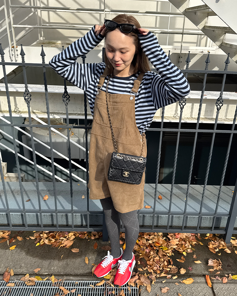 コーデュロイミニワンピース