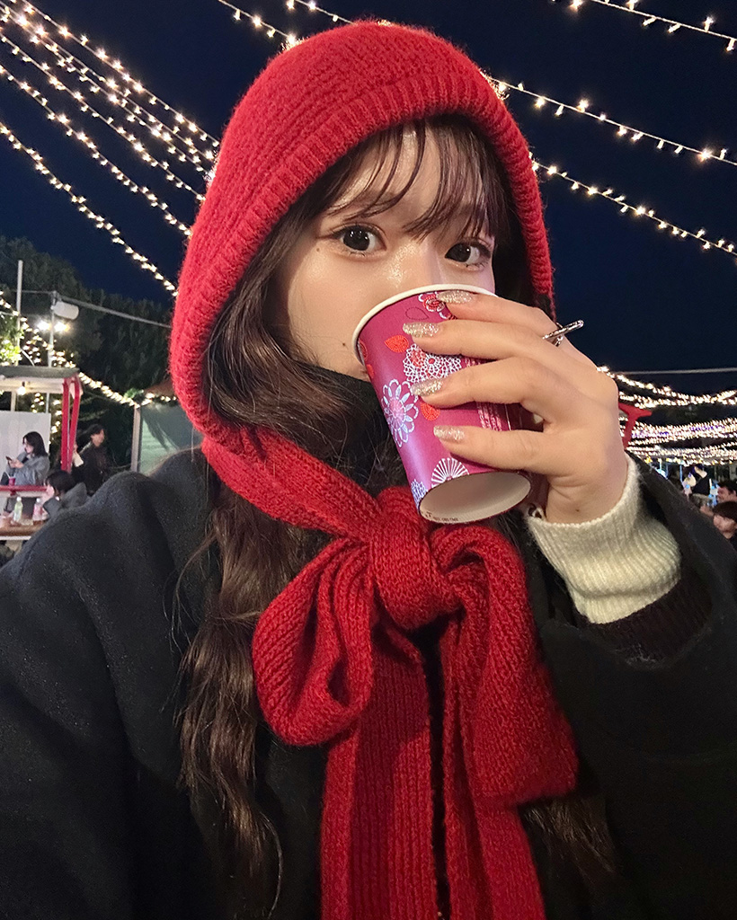 ステッチディテールニットバラクラバ