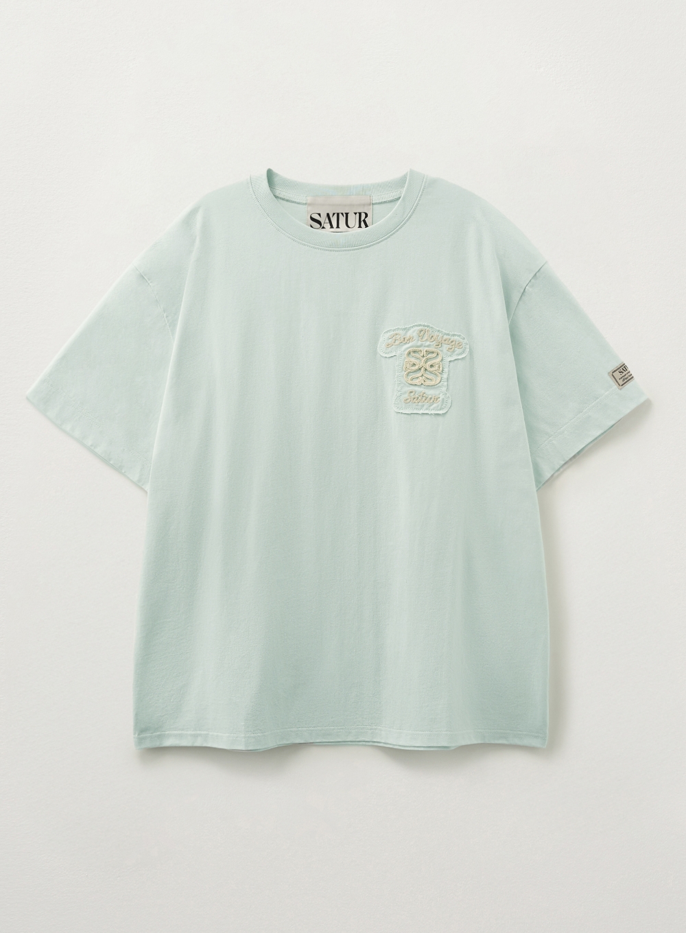 Bon Voyage Raw-Cut Applique T-Shirt - Brick Orange