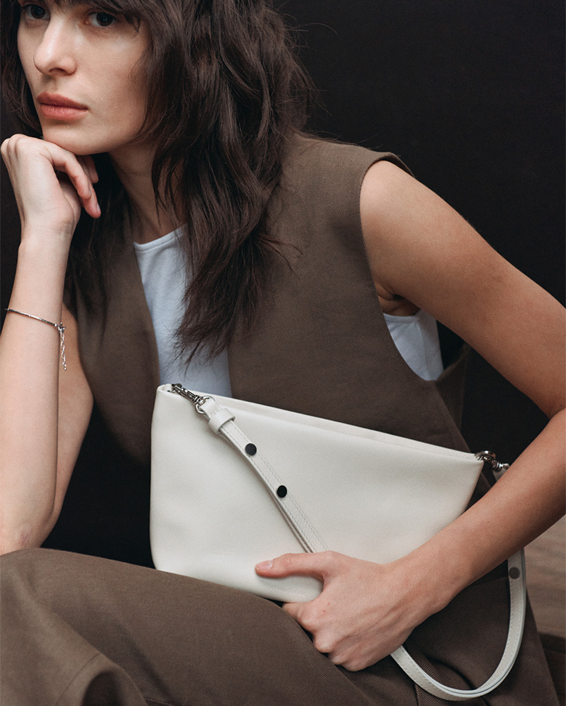 Lune Snap Bag Cream
