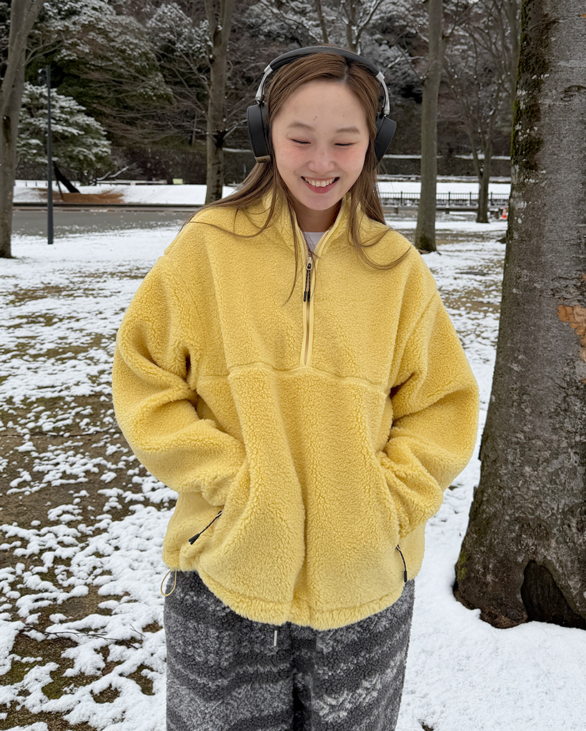 ブークレハーフジップフリース