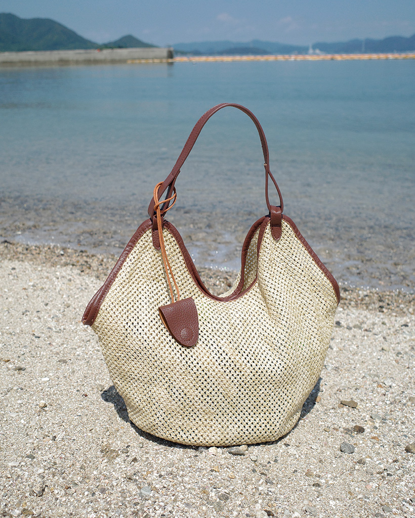 ラタン ビッグショルダーバッグ