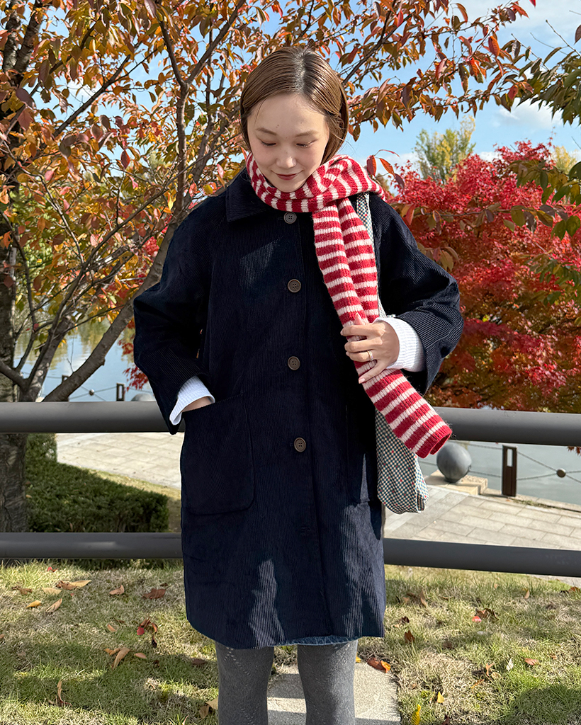 コーデュロイハーフジャケット