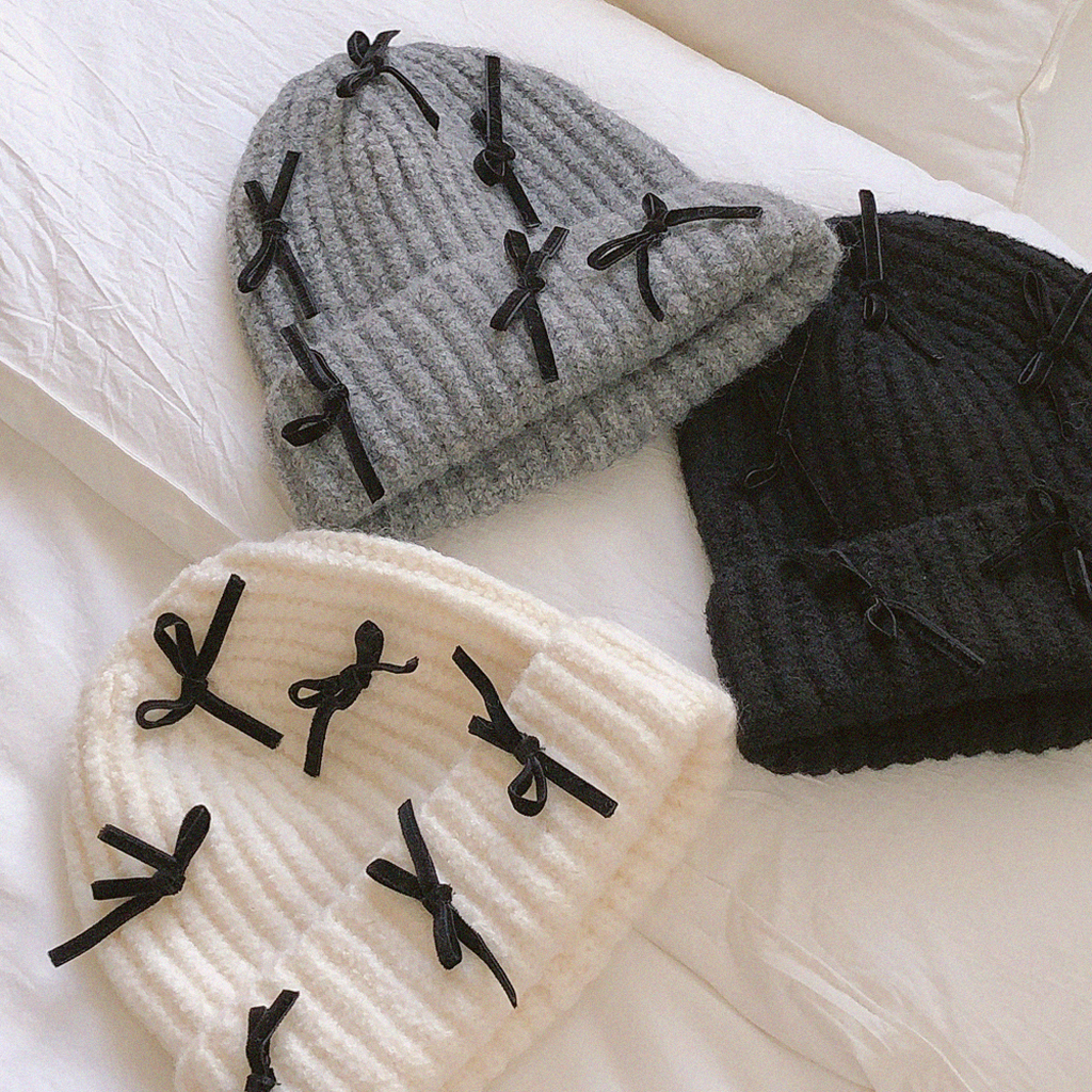 リボンニットビーニー