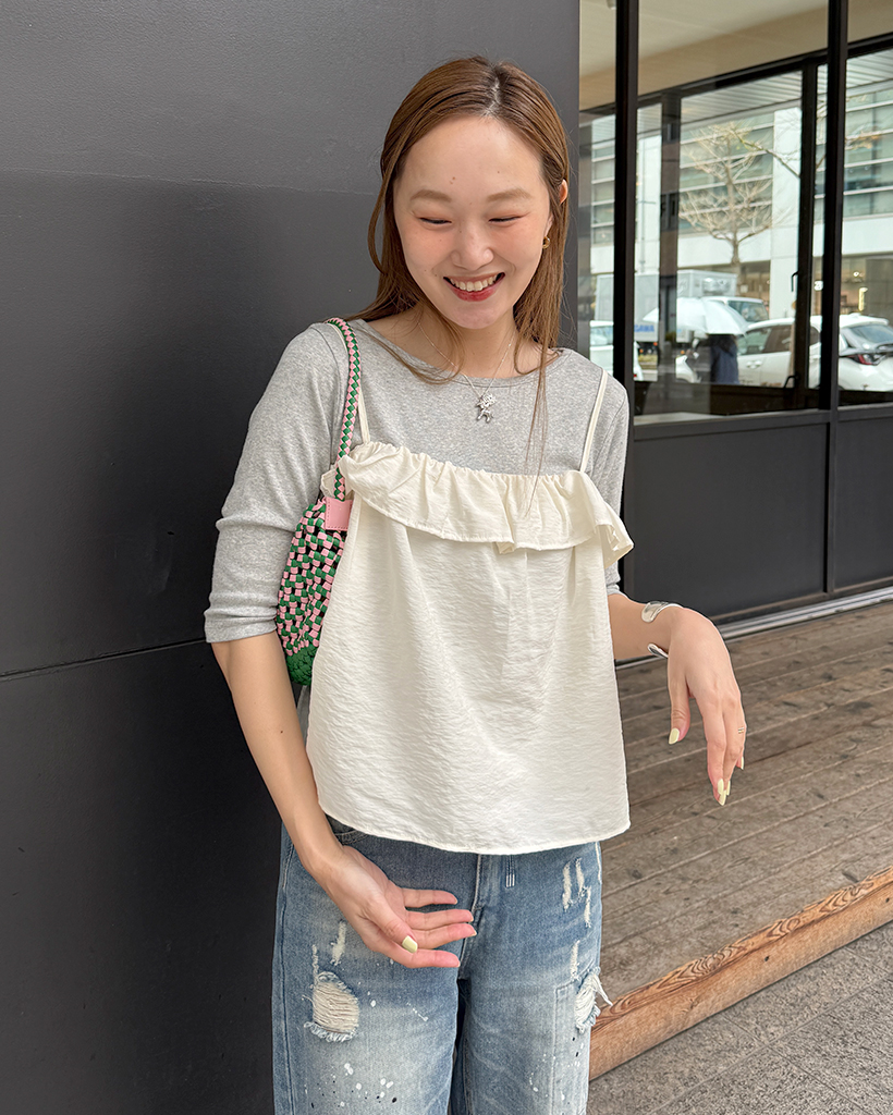 フリルラップキャミソール