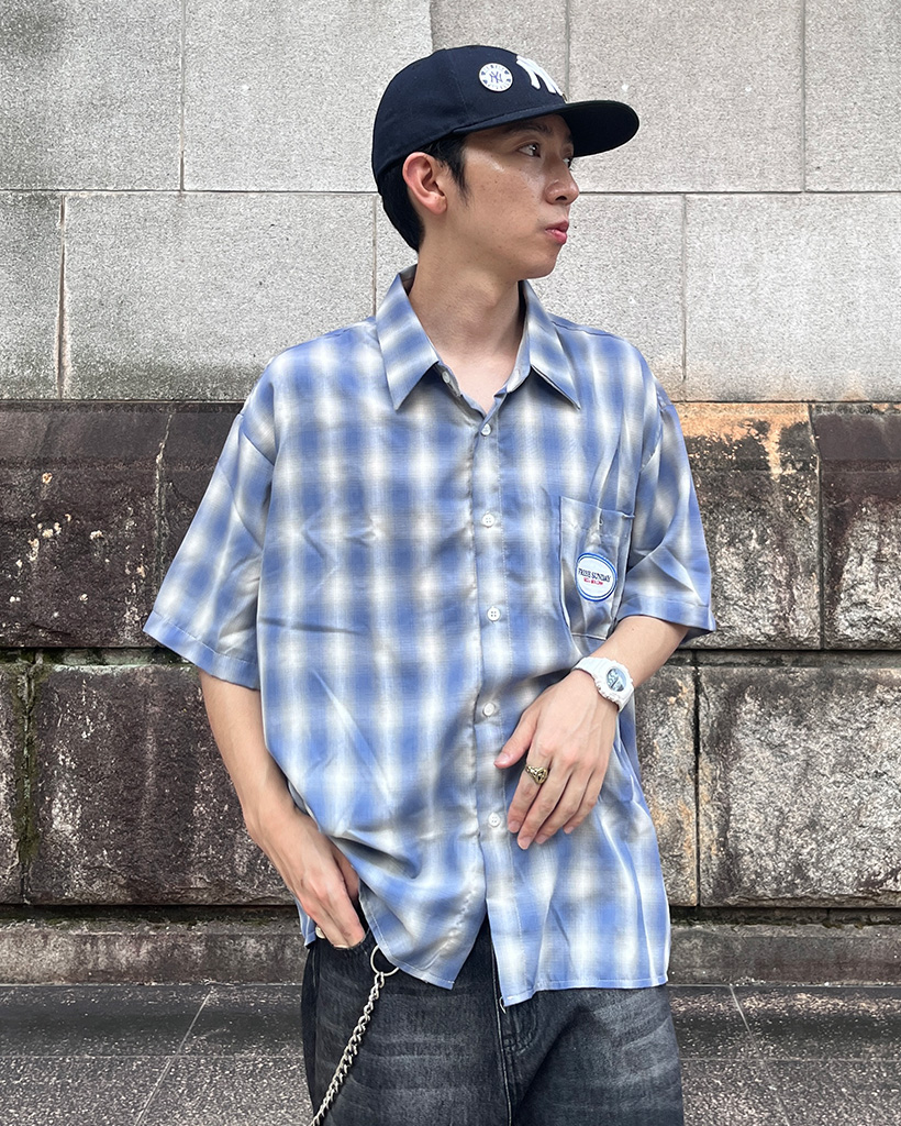 オンブレチェック半袖シャツ | ファッション通販サイト NUGU