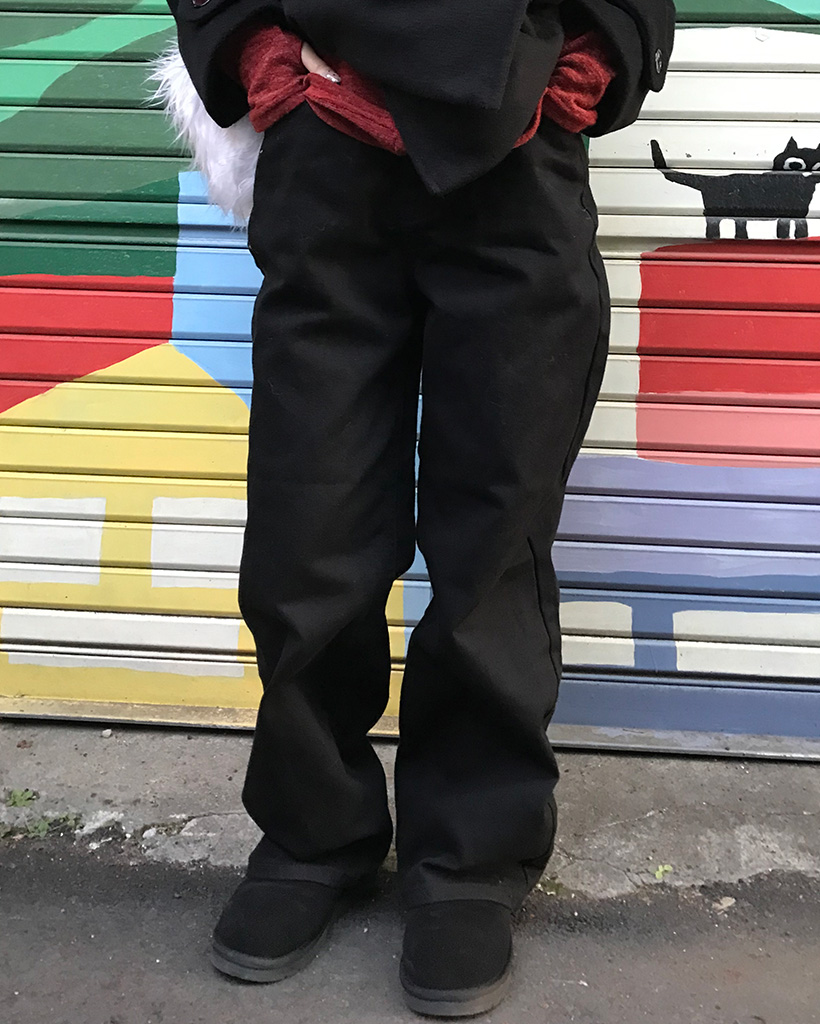 ベーシックストレートコットンパンツ