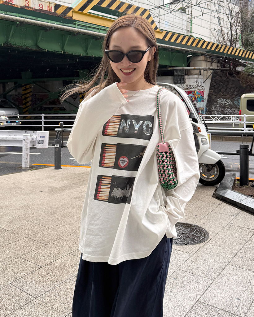 マッチプリントロングTシャツ