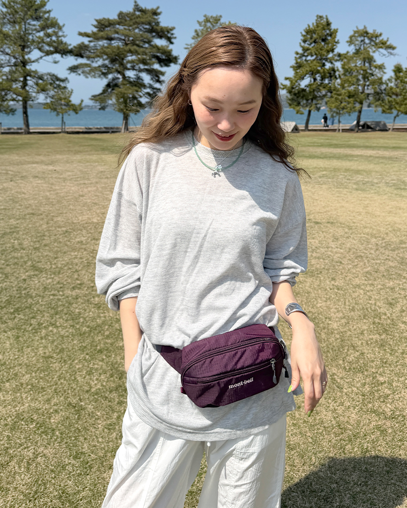 オーバーフィットロングスリーブワッフルTシャツ