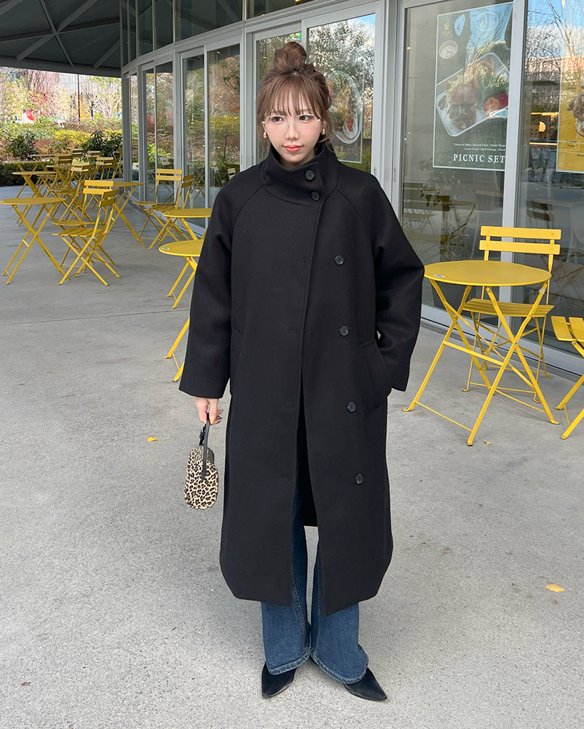 ハイネックベルトロングコート | ファッション通販サイト NUGU